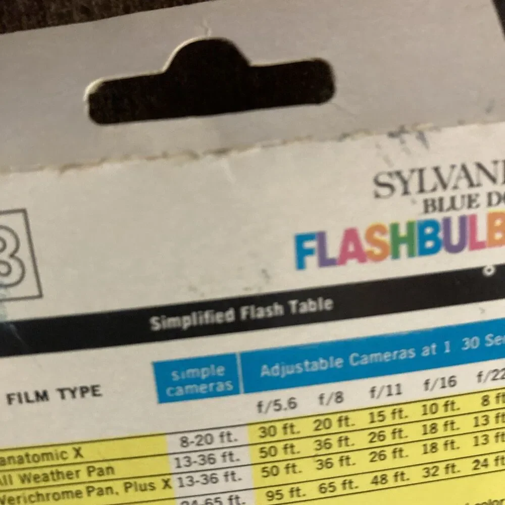 Sylvania M3 Blue Dot Flashbulbs x 12 Clear Bulbs in Unopened Original Box NOS